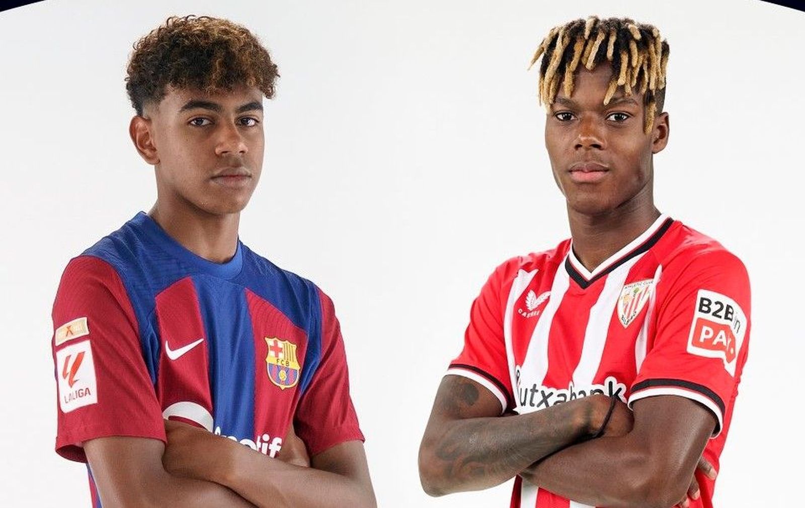 Lamine Yamal y Nico Williams