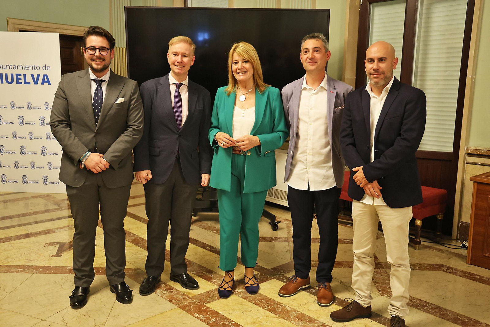 Imágenes de la presentación de la programación de Semana Santa de Huelva TV