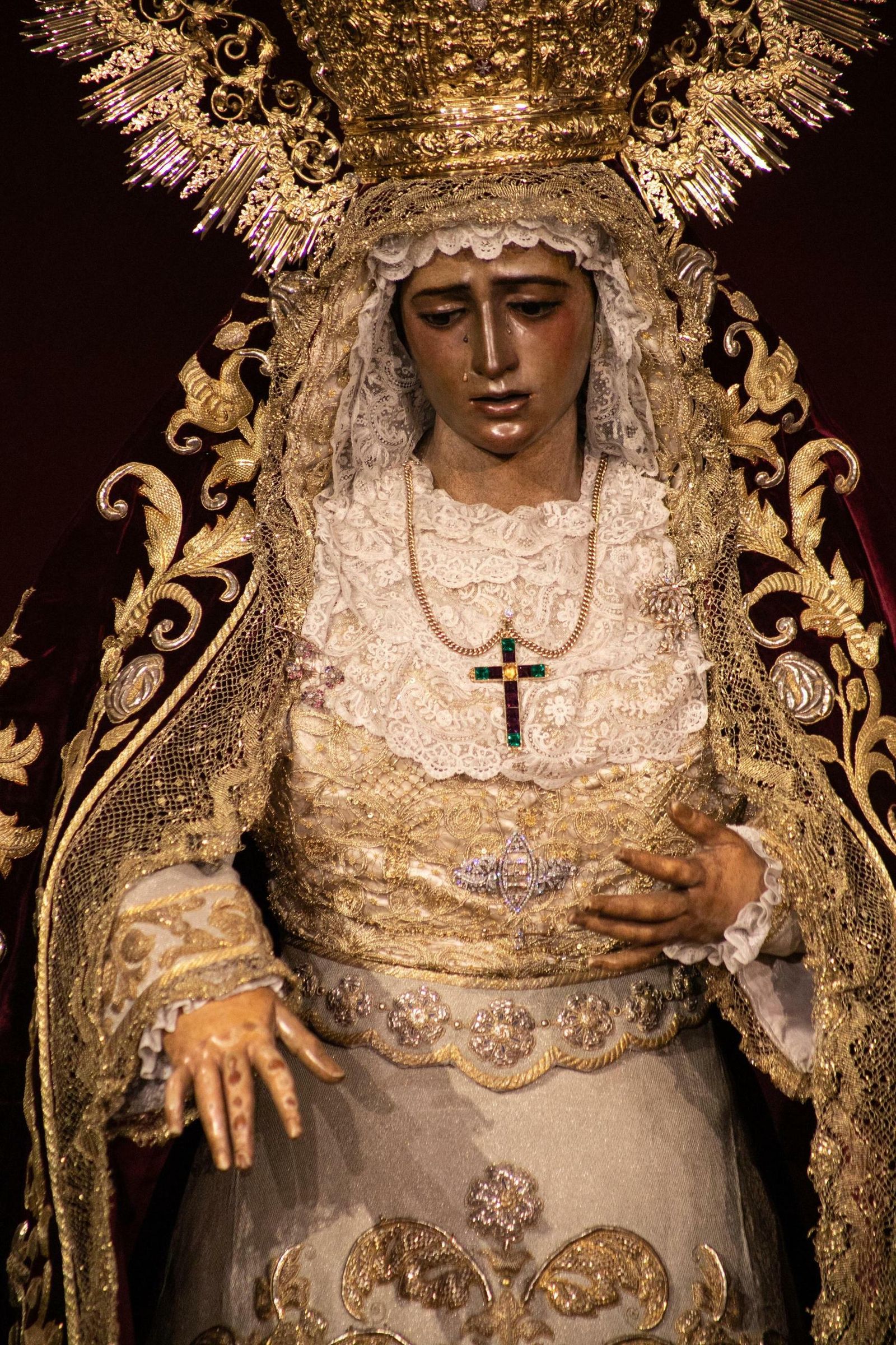 Así se puede contemplar a la Virgen de la Amargura hasta el domingo.
