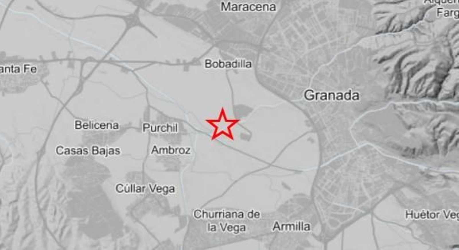 Registrado un terremoto en Vegas del Genil