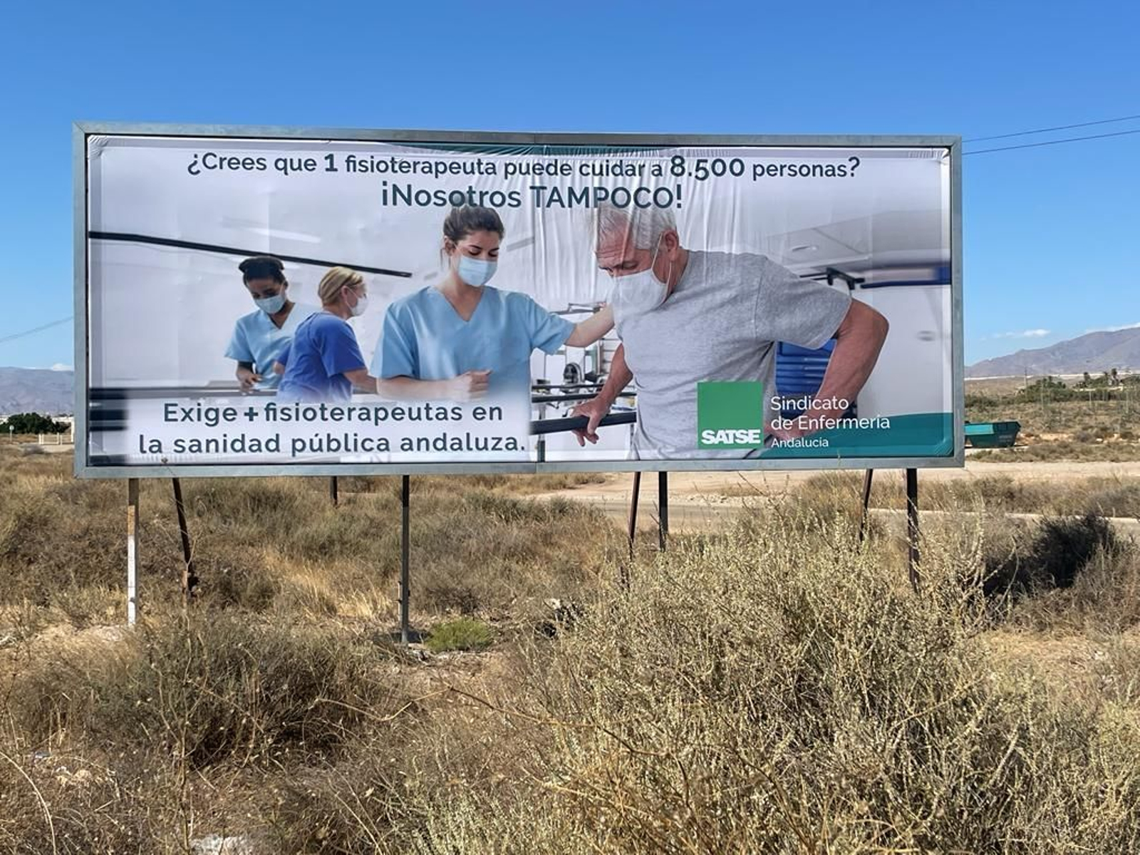 Valla con la ratio andaluza de fisioterapeuta por habitante en el SAS.