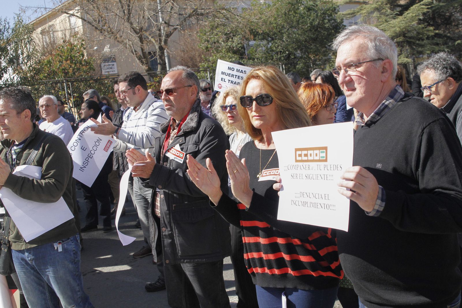 Concentración para protestar por la última muerte por accidente laboral.