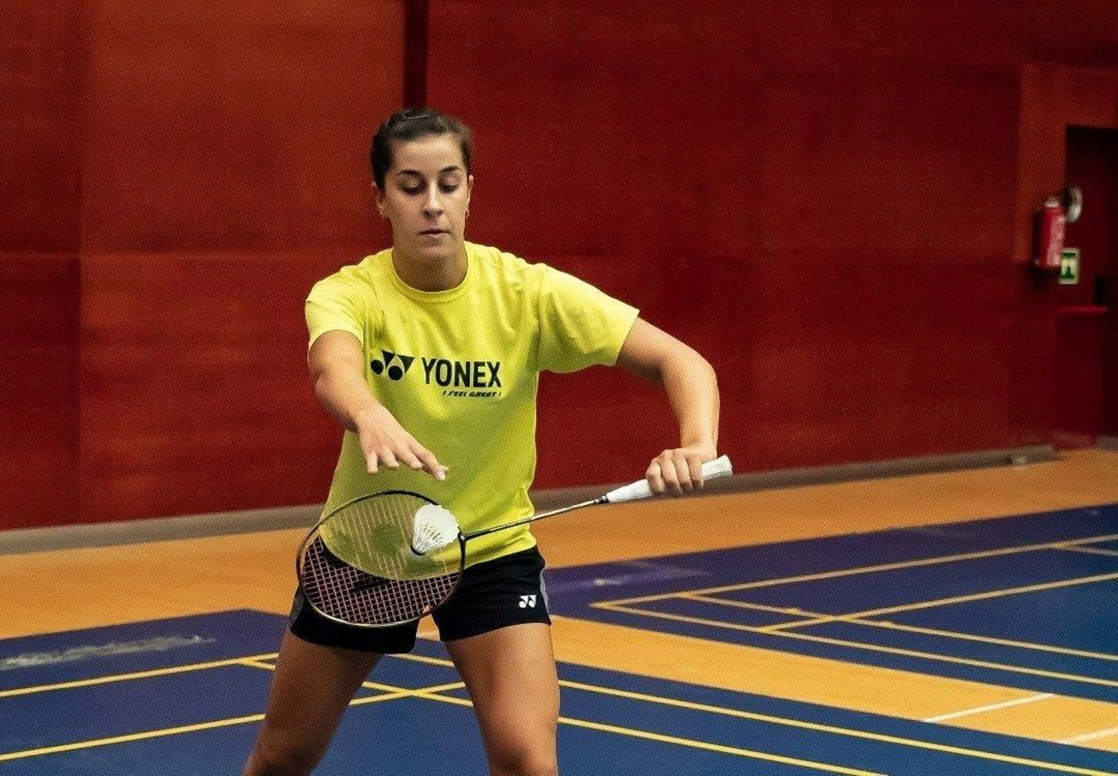Carolina Marín sigue trabajando a tope para llegar en condiciones al Mundial. Carolina Marín sigue trabajando a tope para llegar en condiciones al Mundial.