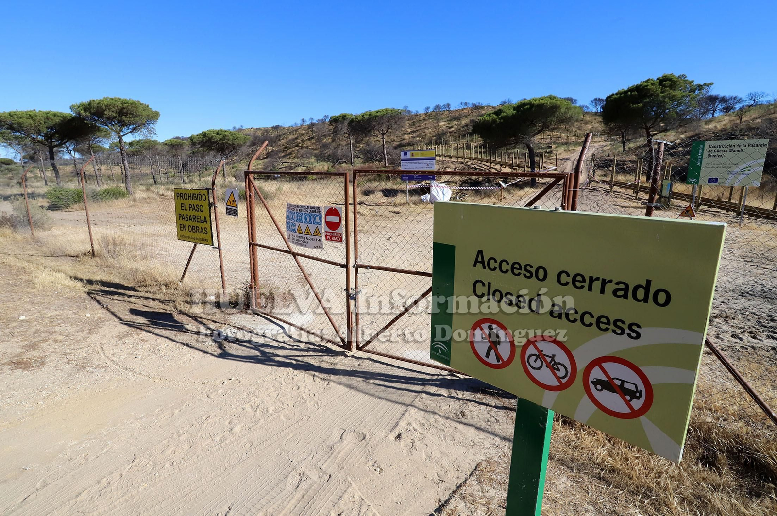 Imágenes de la nueva pasarela de Cuesta Maneli que está en construcción