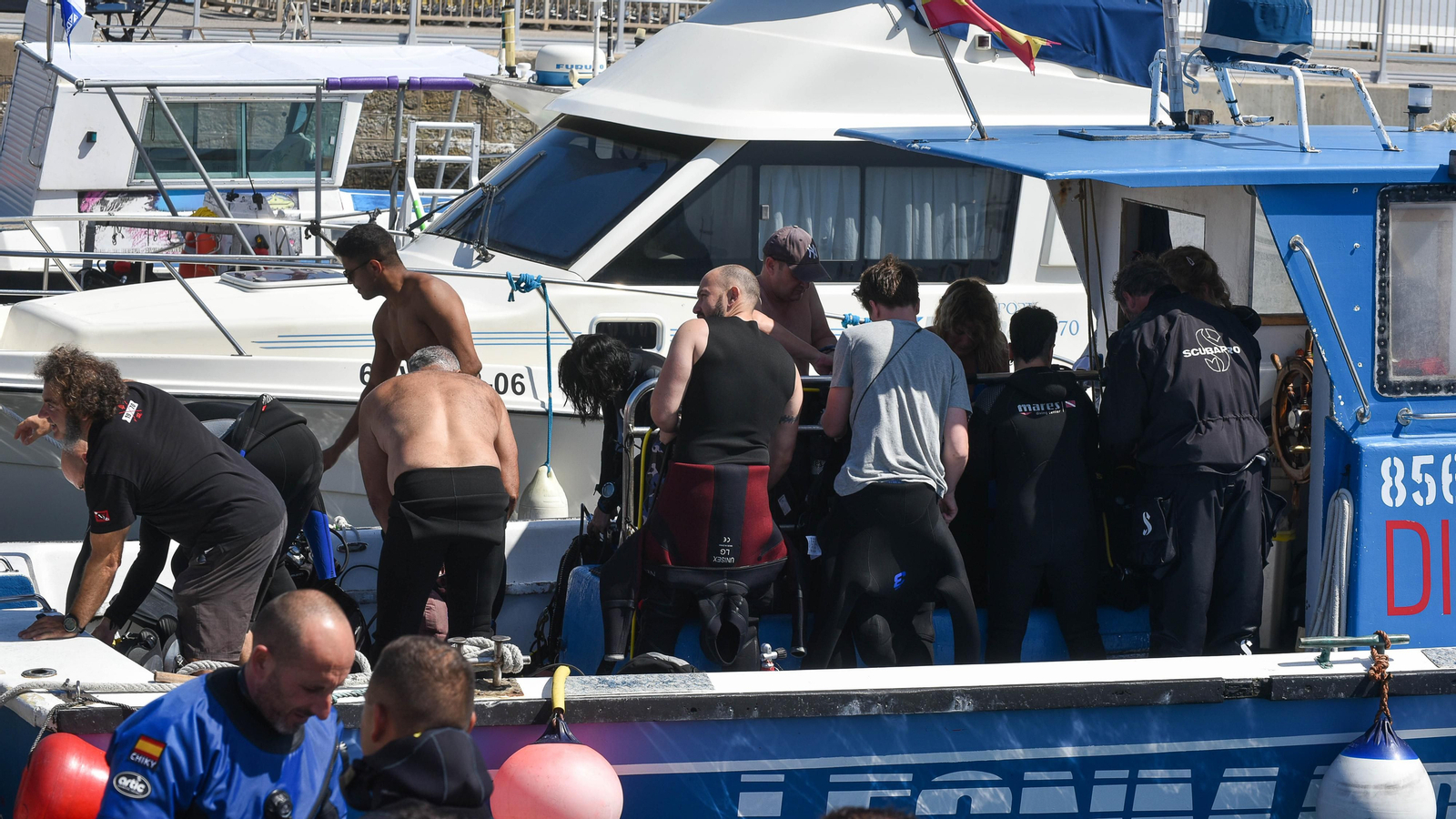Fotos de la salida para la inmersión colectiva naconal de buceo en Tarifa