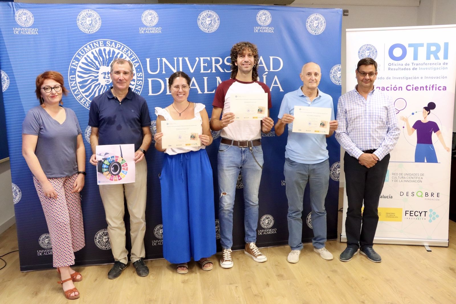 Acto de entrega de los premios del certamen en la Universidad.