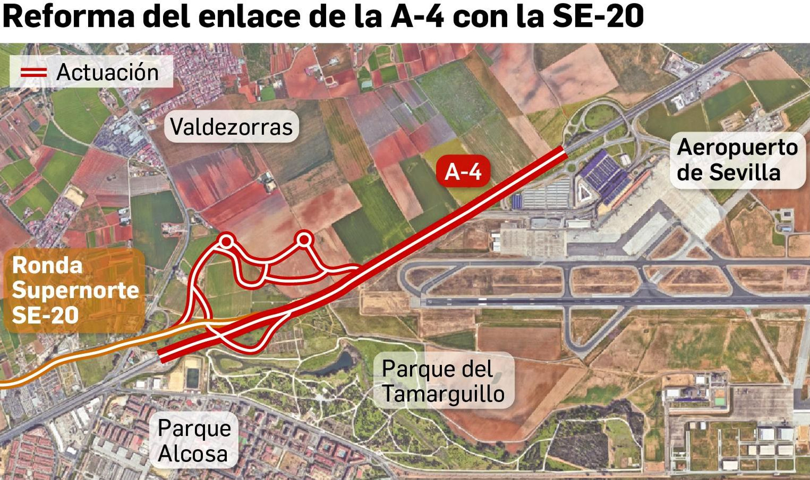 Reforma del enlace de la A-4 con la Ronda Supernorte