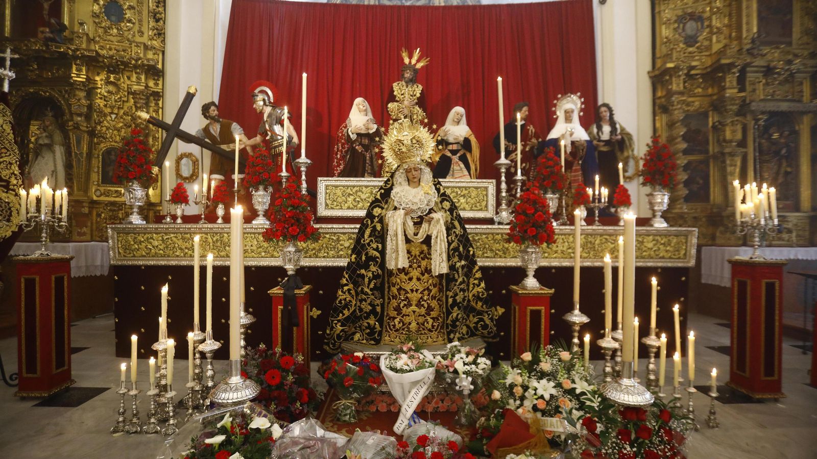 Los titulares de la hermandad del Buen Suceso, en San Andrés.