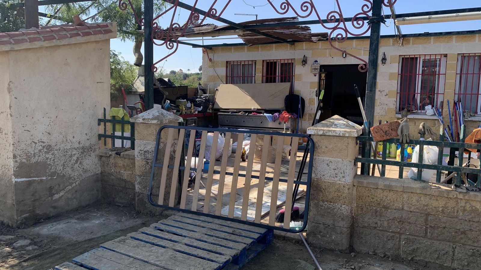 Así ha quedado la casa de Germinal, en Álora.