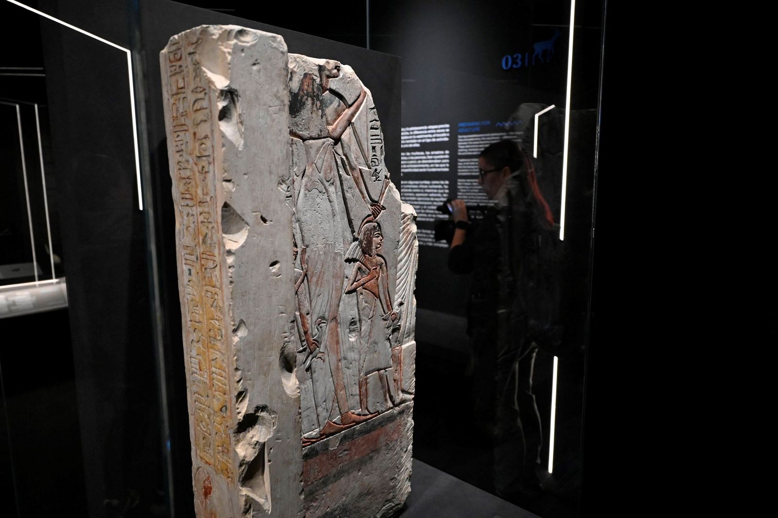 Una de als piezas expuestas en la exposición sobre el Antiguo Egipto en la Sala Vimcorsa.