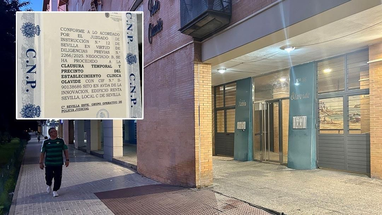 La clínica se publicita en redes en una dirección en Avenida de la Innovación, donde está el centro clausurado, y en otra en Avenida de las Ciencias.