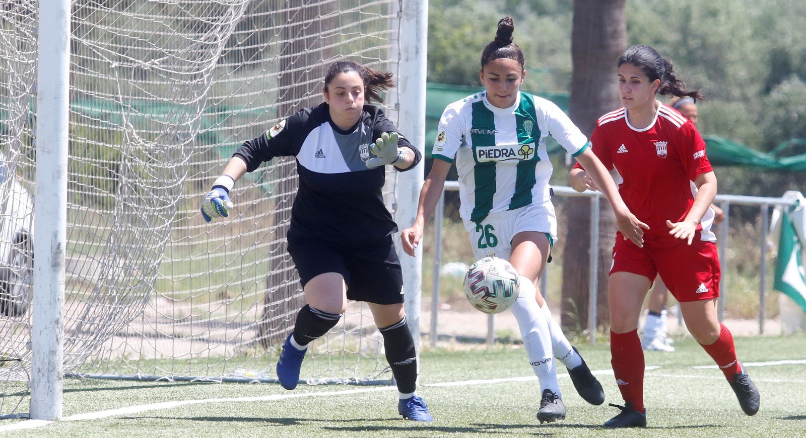 Wifi intenta rematar un balón suelto en el área del Aldaia.