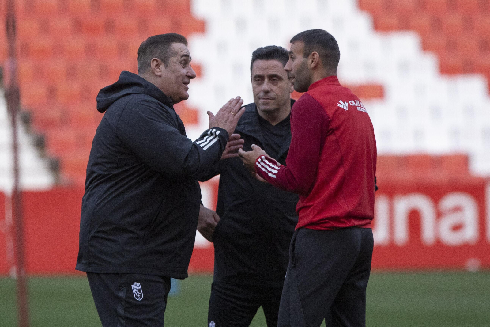 Así fue el primer entrenamiento de José Ramón Sandoval en el Granada CF