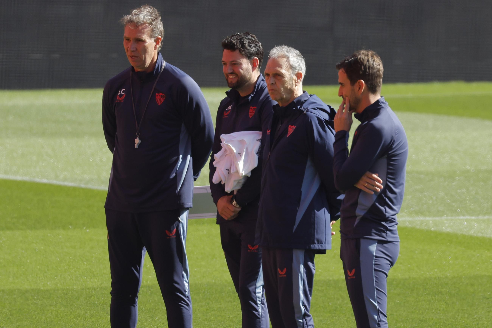 Las fotos de Caparrós en el entrenamiento en el Ramón Sánchez-Pizjuán