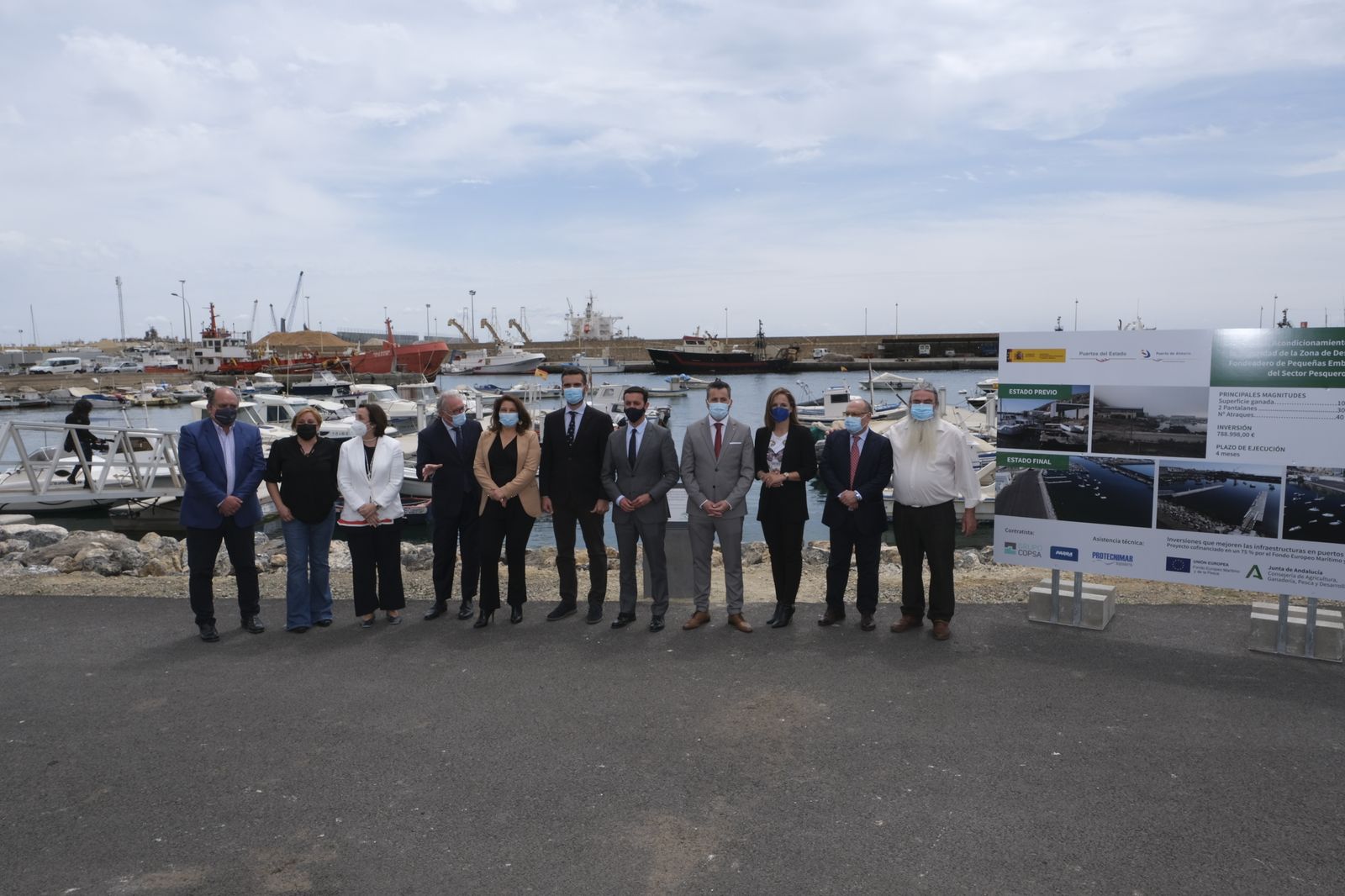 Fotogalería visita obras nuevo fondeadero del Puerto Pesquero de Almería