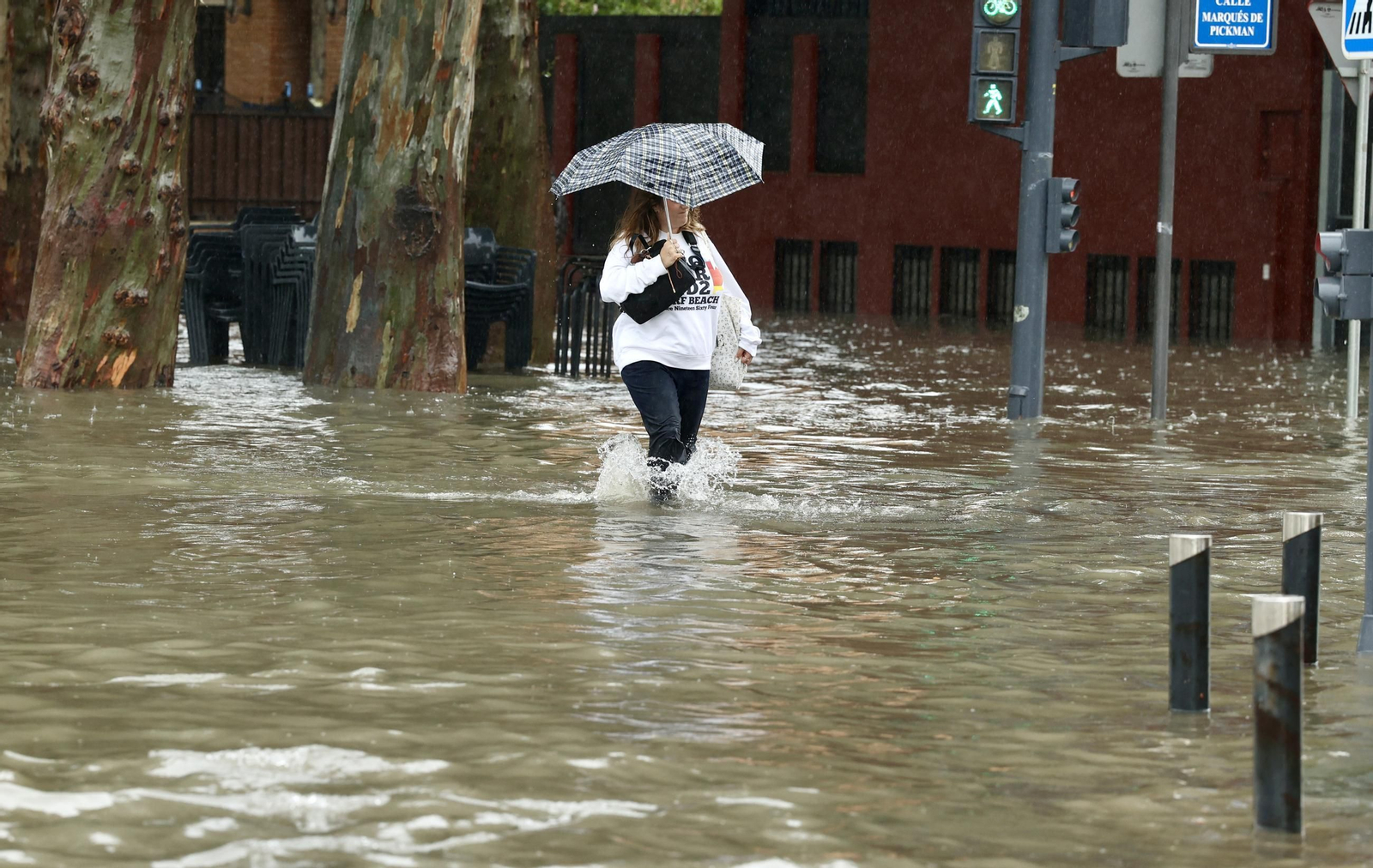 Inundación en la Ronda del Tamarguillo