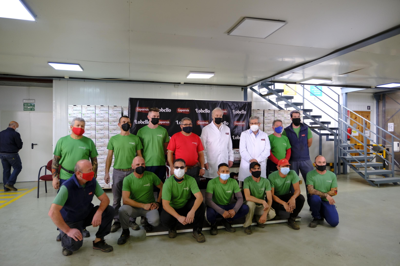 Fotogalería de la visita de Vicente del Bosque a Grupo Caparrós.