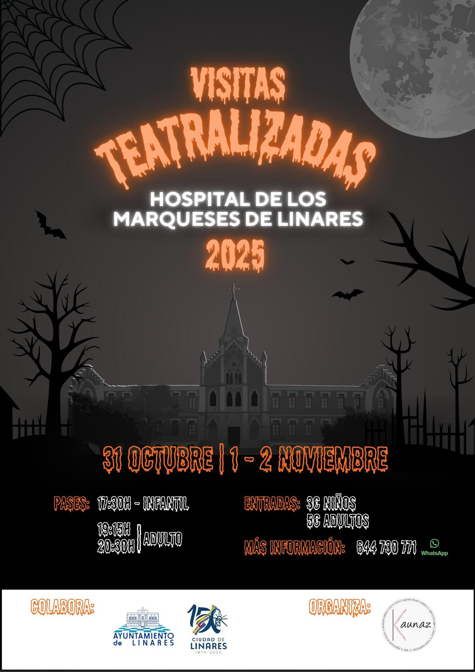 Este año, Halloween en Linares es para todos los públicos con estas visitas teatralizadas tanto para niños como adultos.