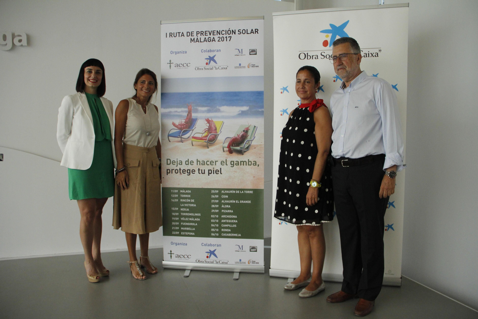 Presentación de la ruta de prevención solar ayer en la Diputación.