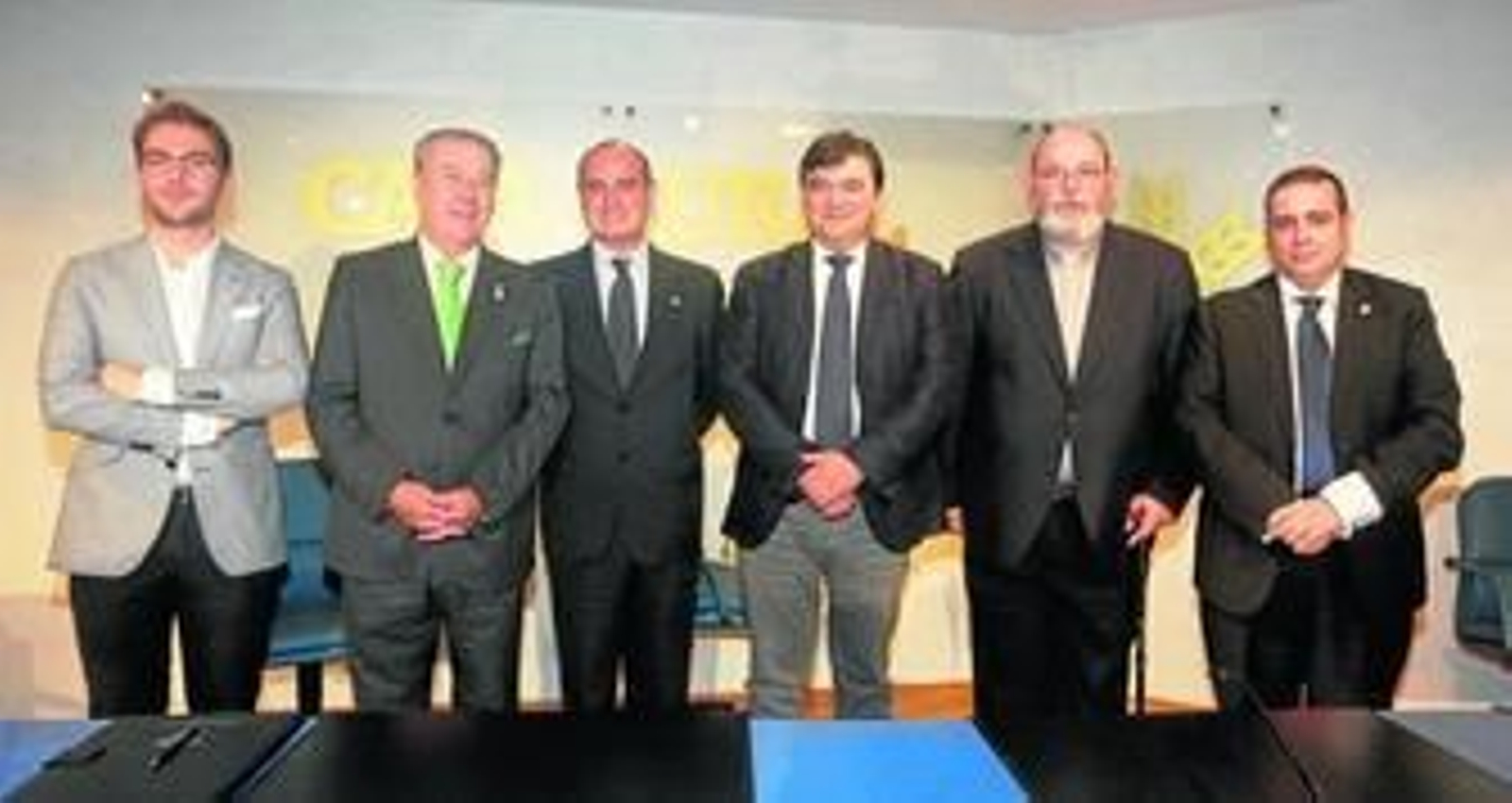 Rafael Laureano Martínez, Antonio González García, Manuel Marín, Gabriel Cruz Santana, Emilio Rodríguez Claudio y Javier Mesa.