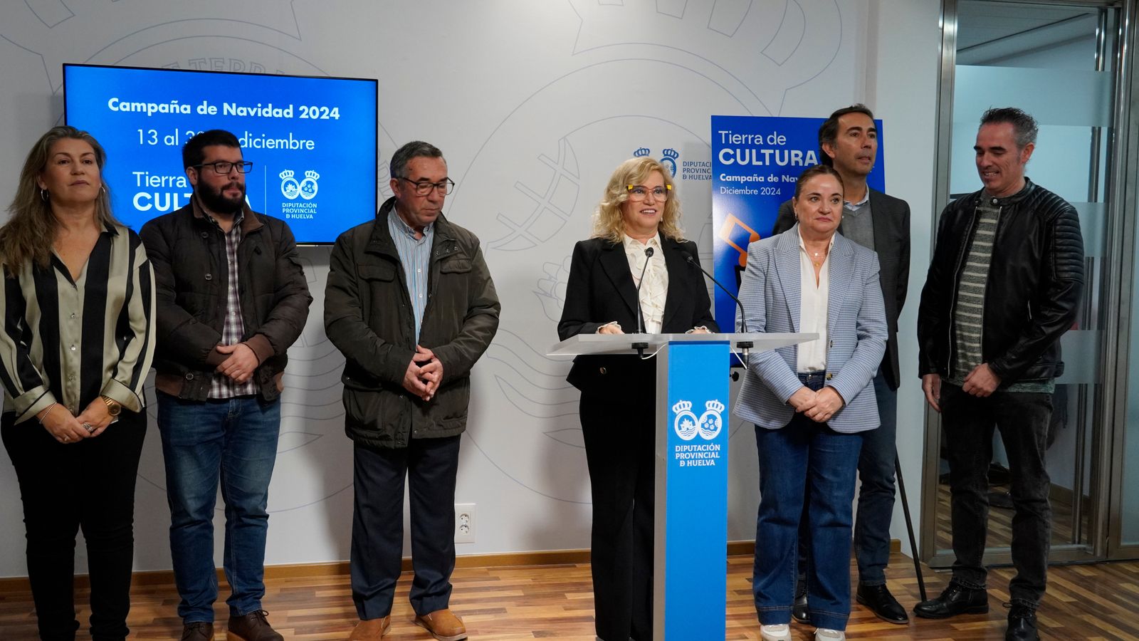 La diputada de Cultura Gracia Baquero en su intervención durante la presentación de la campaña.