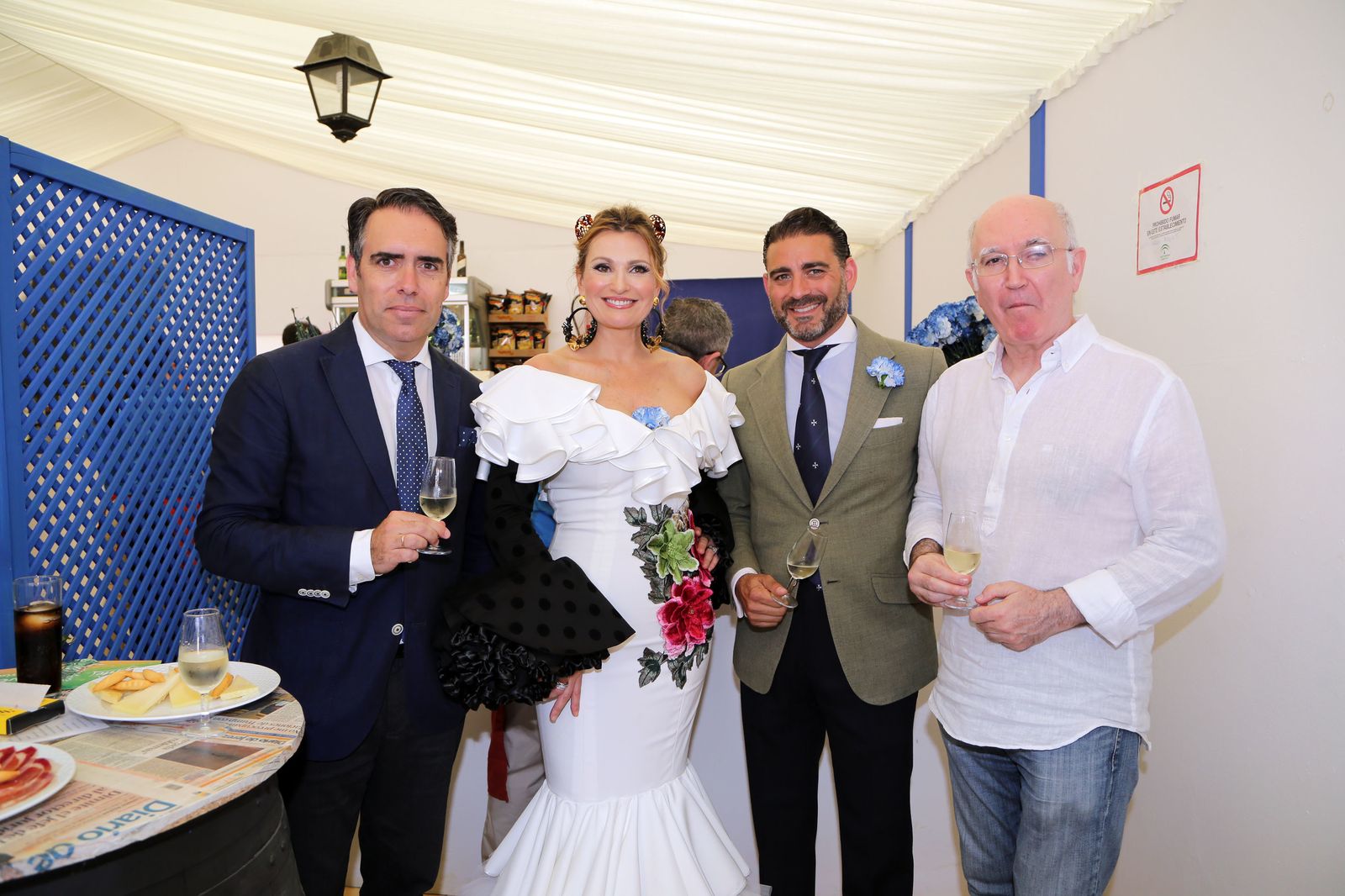 La soprano Ainhoa Arteta, Matías Urrea, Paco López y Rafael Navas.