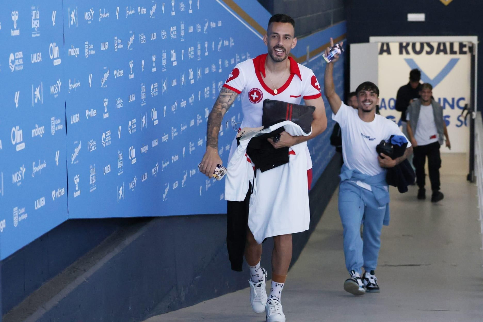 Manu Molina, desfilando en zona mixta