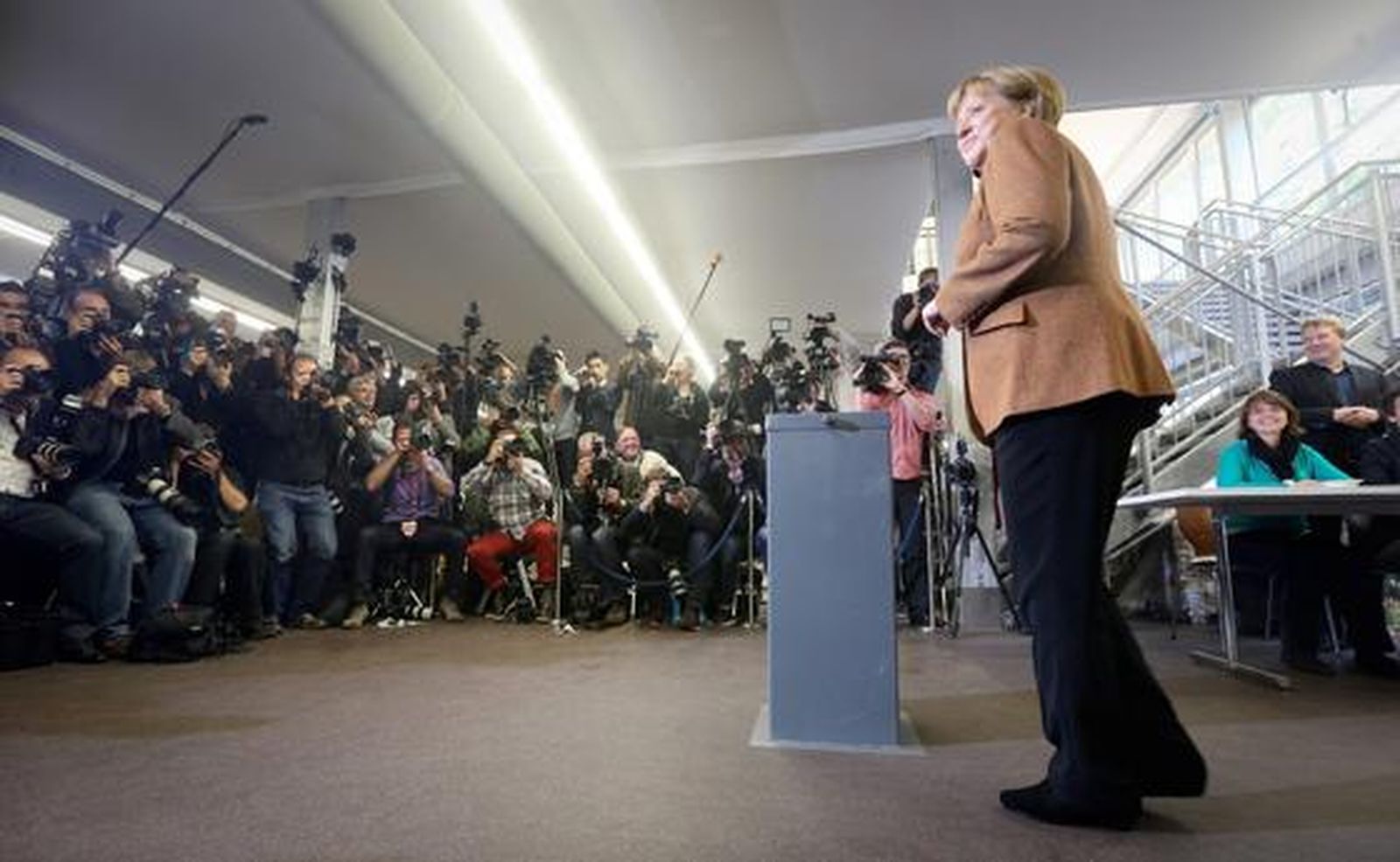 Angela Merkel votando.

Foto: EFE