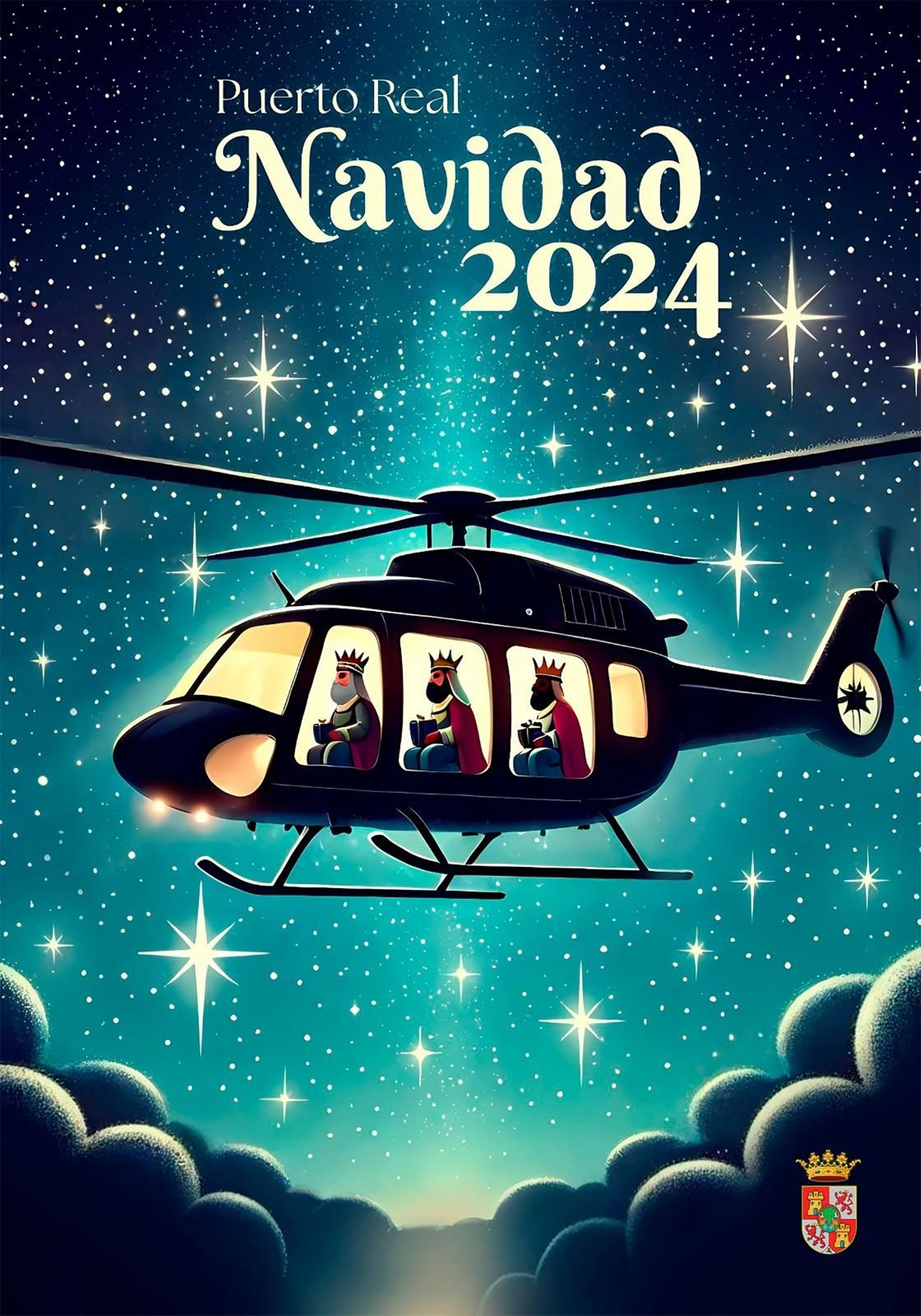 Cartel de la Navidad 2024 en Puerto Real