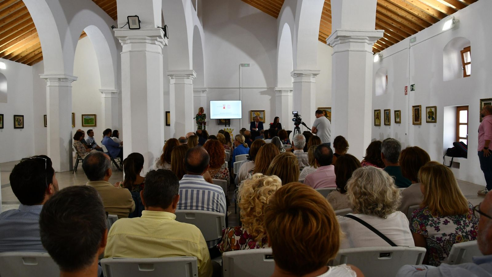 Un momento del acto que reconocía a los docentes, en el edifico Fernando Palma.