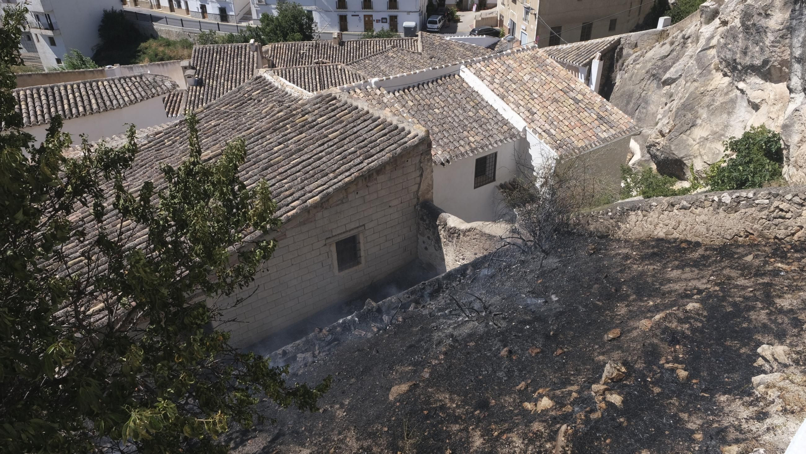 Imágenes del incendio de Vélez Blanco