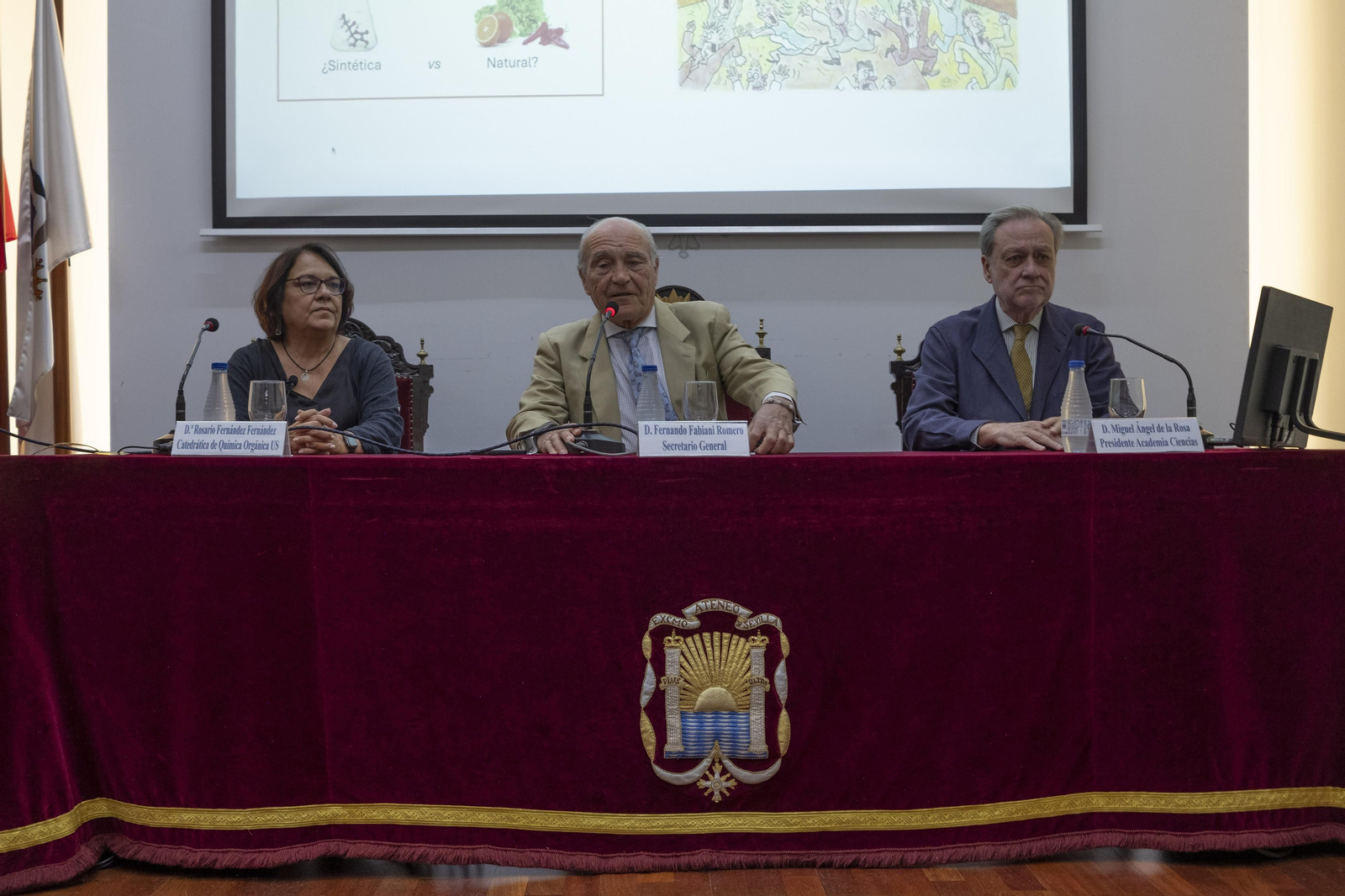 Rosario Fernández, Fernando Fabani y Miguel Ángel de la Rosa