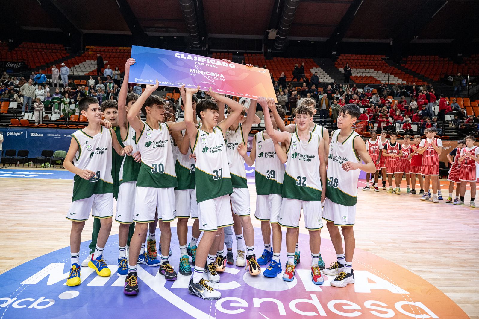 La celebración del Unicaja por acceder a la Minicopa