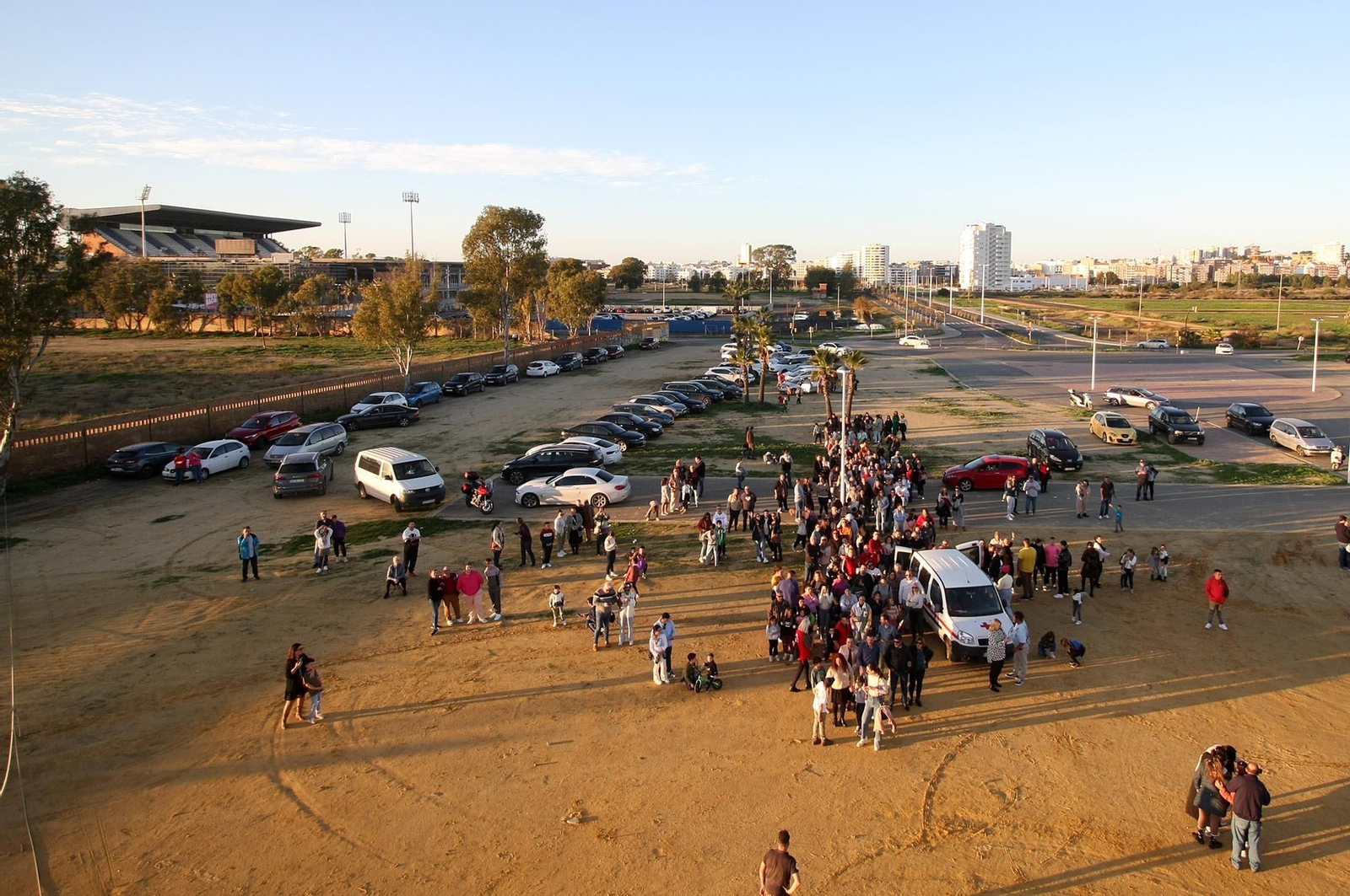 Imágenes del vuelo del globo aeroestático  en Huelva