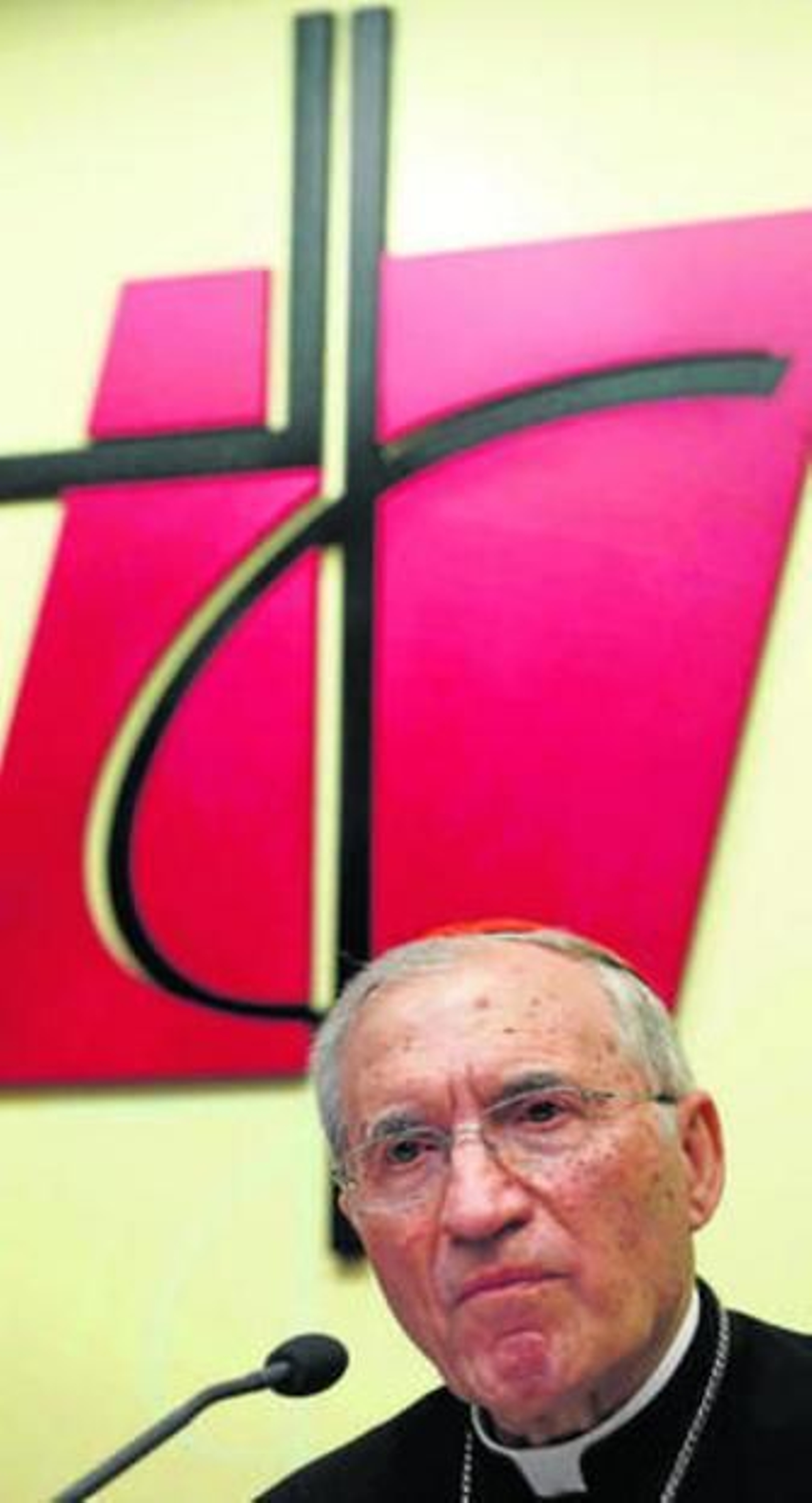 El cardenal Rouco Varela, ayer en su comparecencia.