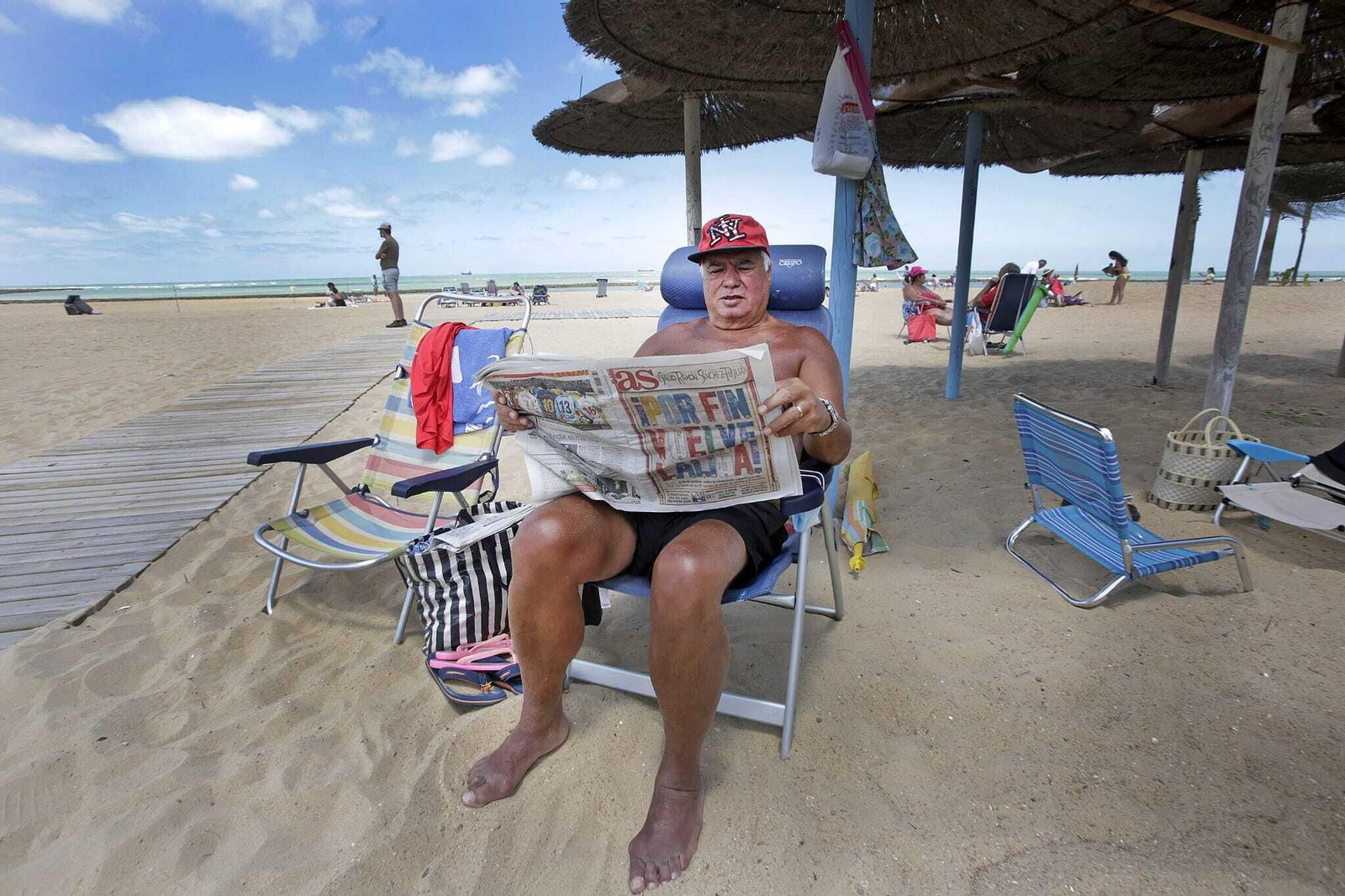 Sevillanos en la playas de Cádiz