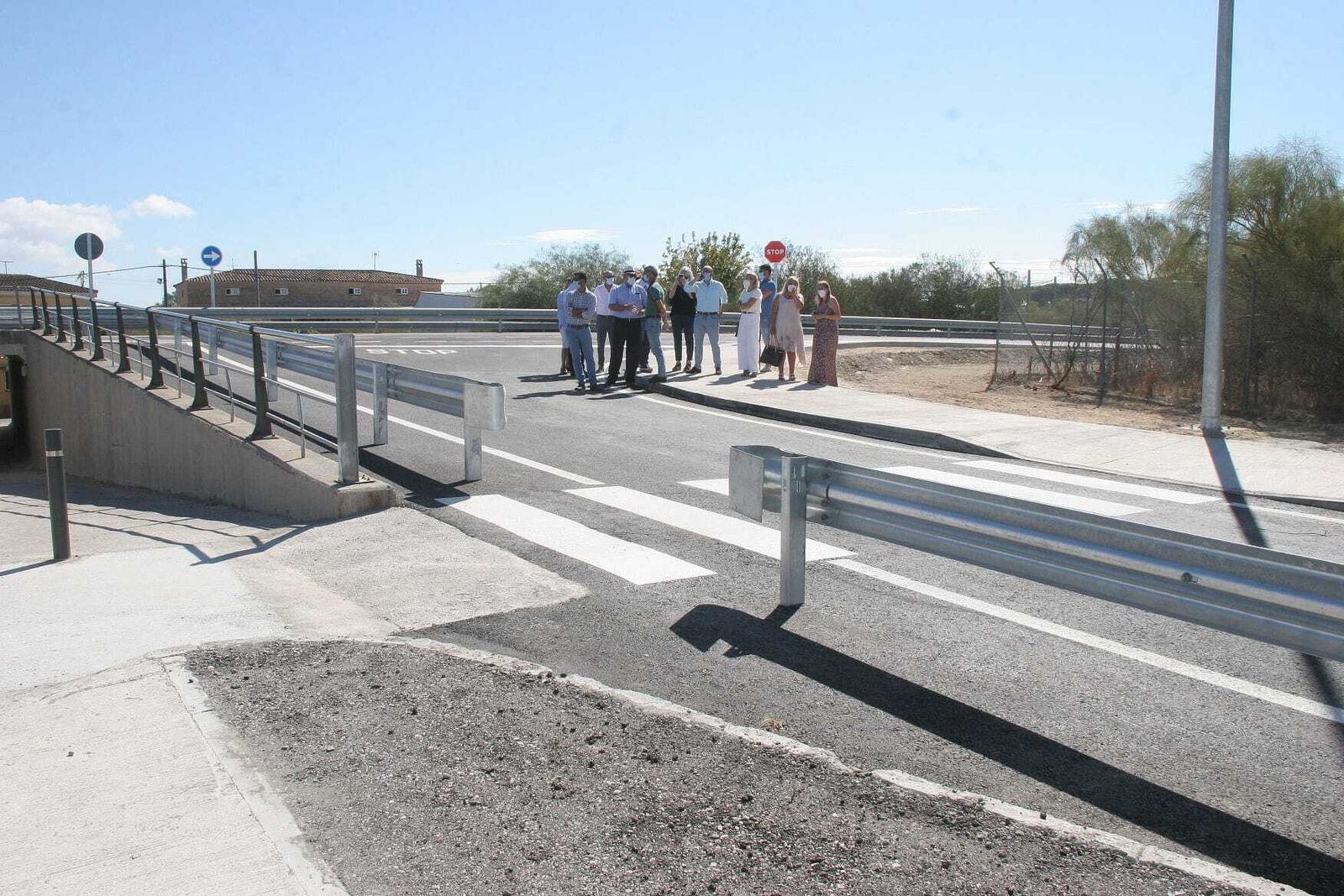 Una imagen de la visita a la zona en la mañana de este jueves.