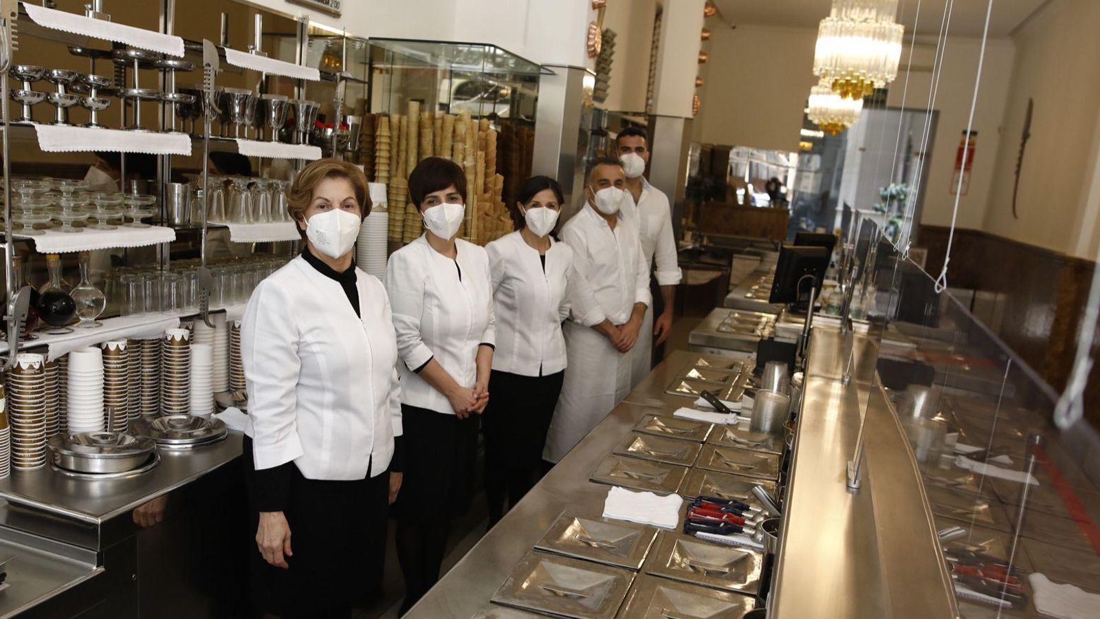 Trabajadores de la heladería Trabajadores de la heladería