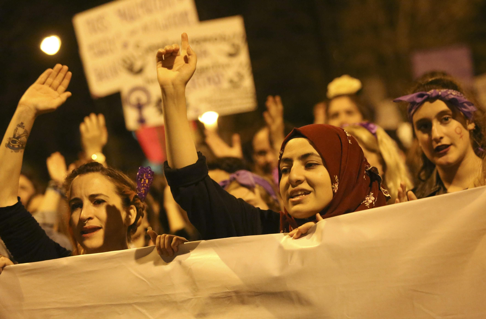 Las imágenes de la manifestación del Día de la Mujer en Málaga