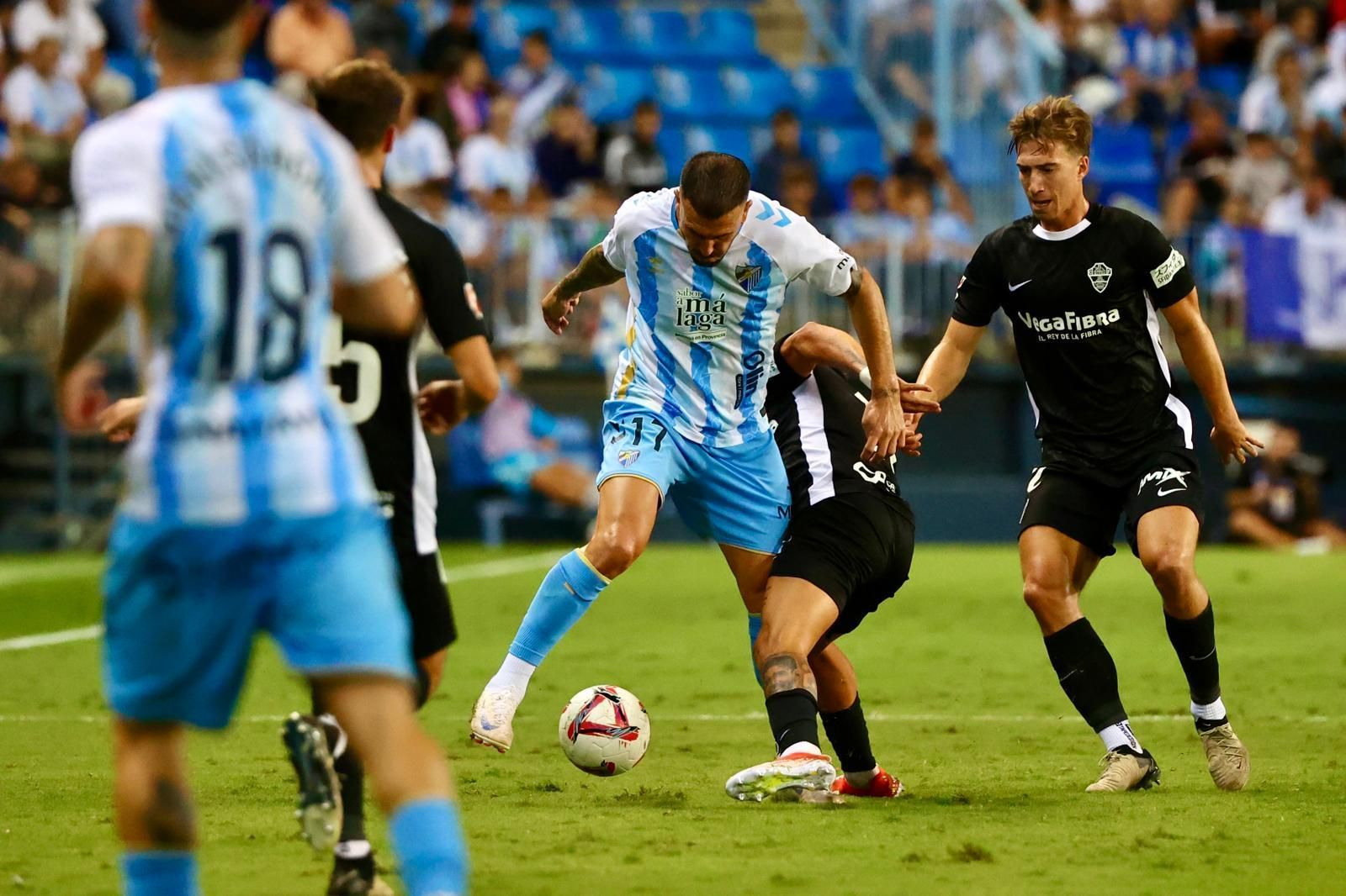El Málaga CF - Elche, en fotos
