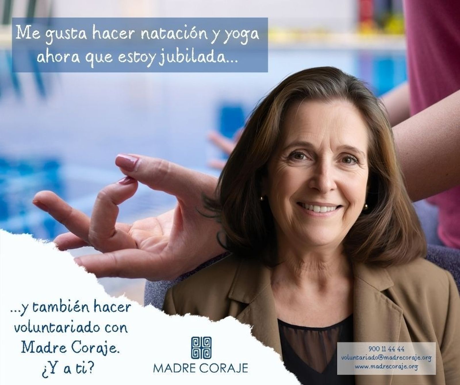 Imagen de la nueva campaña de Madre Coraje 'Me gusta' dirigida a voluntarios mayores de 55 años