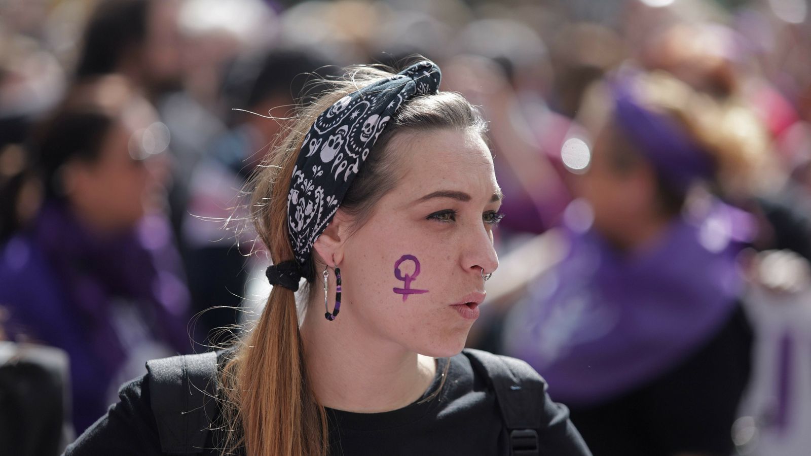 Imágenes de la manifestación  por el Día de la Mujer en Algeciras