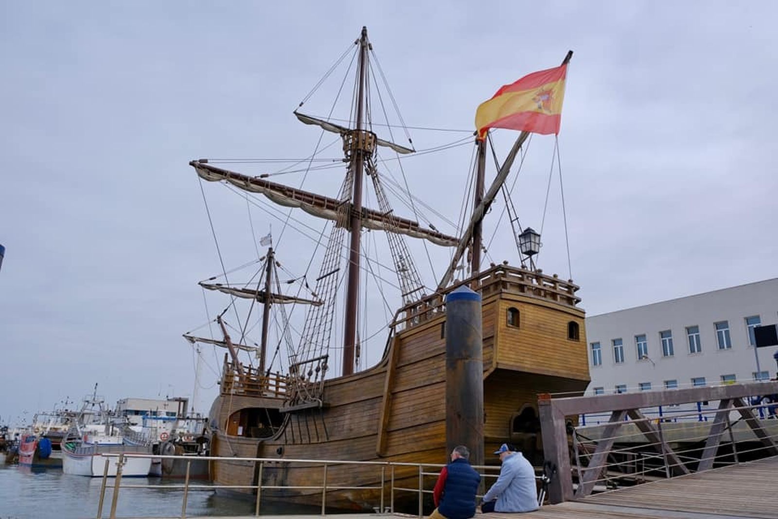 La Nao Santa María podrá visitarse a lo largo del fin de semana en el Puerto de Ayamonte