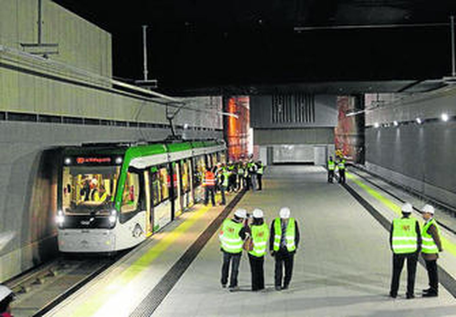 Un viaje en pruebas del suburbano.