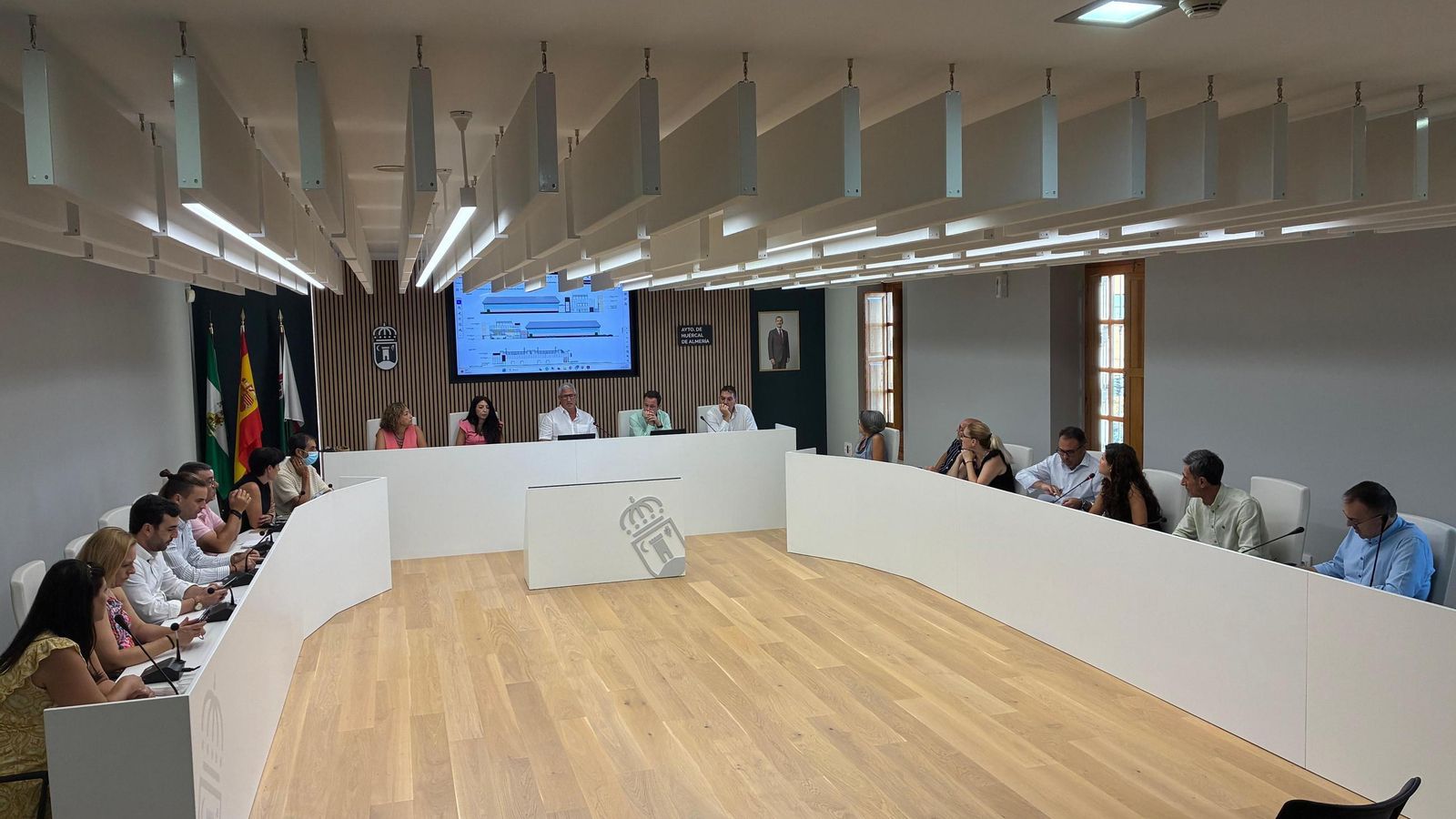 Pleno celebrado este jueves en el Ayuntamiento de Huércal de Almería.