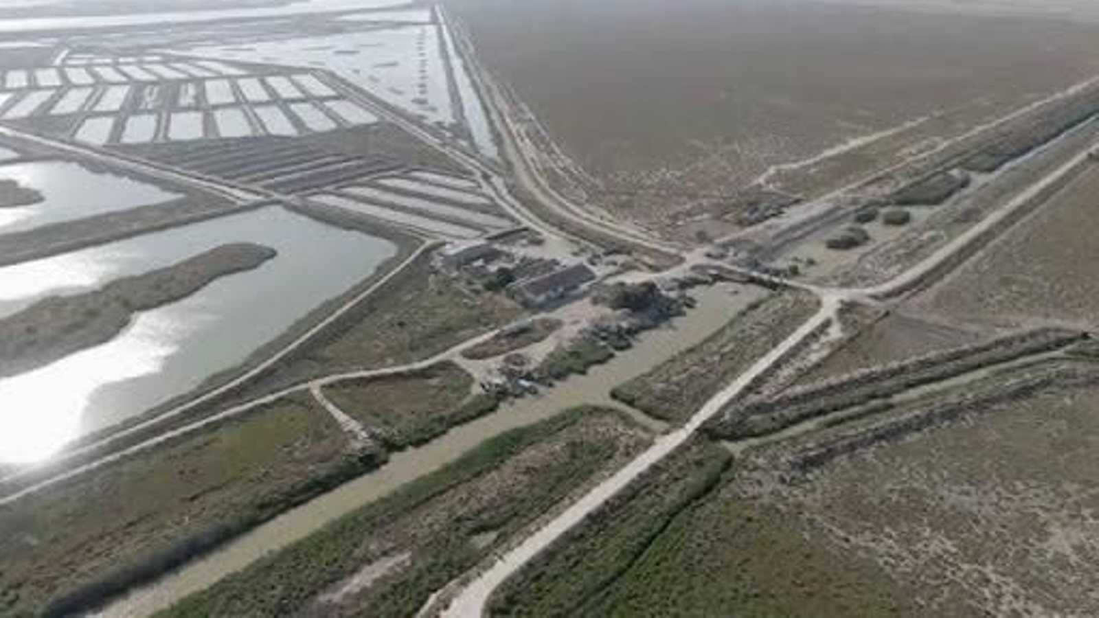 Una vista aérea de las marismas de Trebujena.