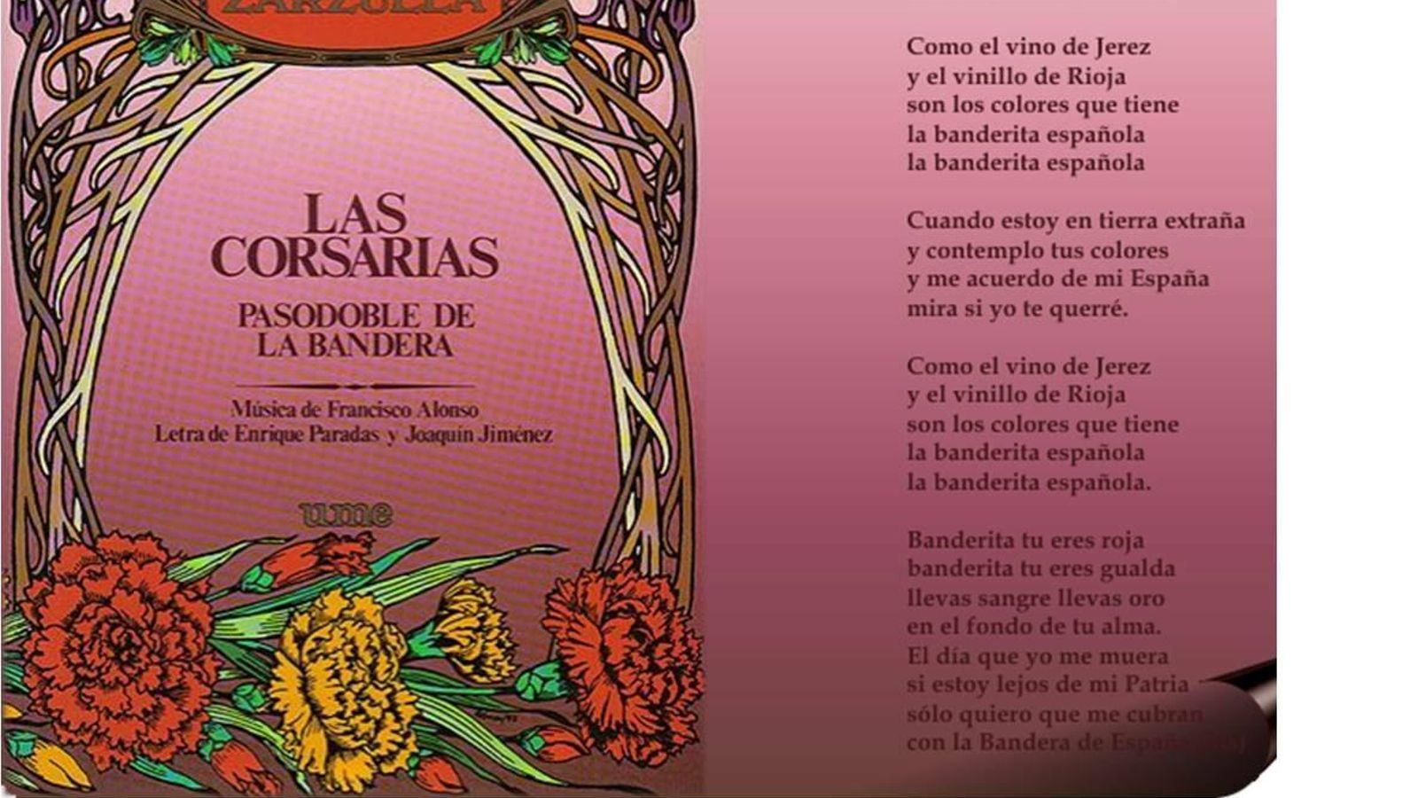 Cartel de Las Corsarias y letra de La Banderita. Art. 4 de la Constitución.png (1)