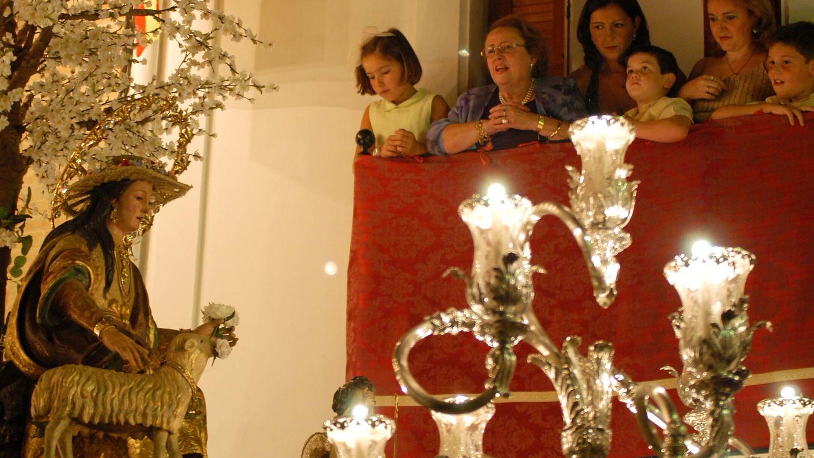 La Divina Pastora de Cantilla en su procesión anual de cada 8 de septiembre.