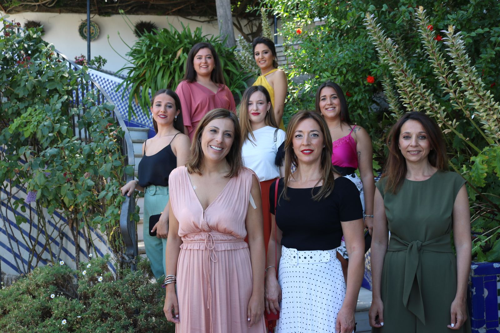 La alcaldesa de Ronda, presidente de las damas, delegada de Fiestas y las damas goyescas