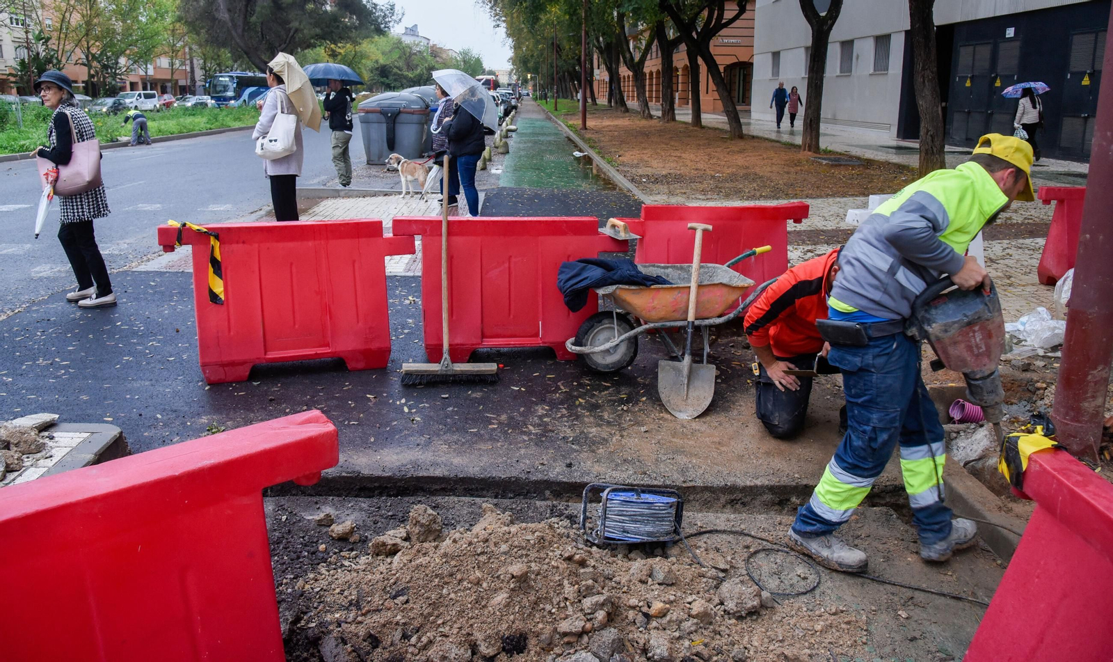 Las fotos de las obras de Tranvibús en Sevilla Este